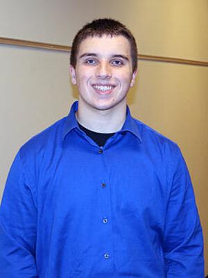 Smiling male student